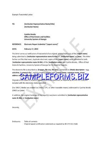 Letter of Transmittal Example 2 pdf free